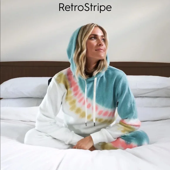 Kristin Cavallari X feat Retro stripe blanket hoodie XS - Picture 1 of 10